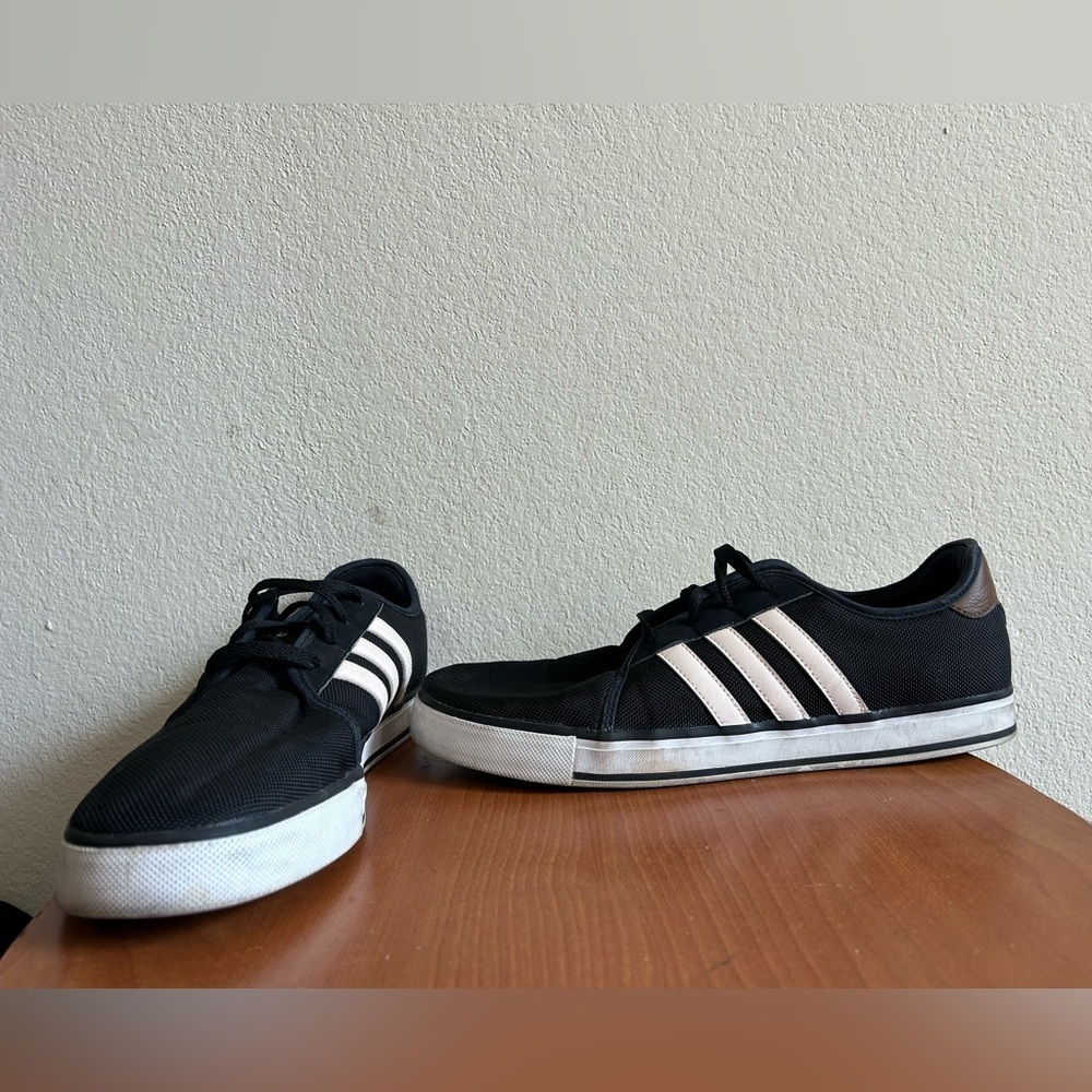 ADIDAS NEO SK LVS Label Ortholite Sneakers Black/White Skater LaceUp Size 12 Men